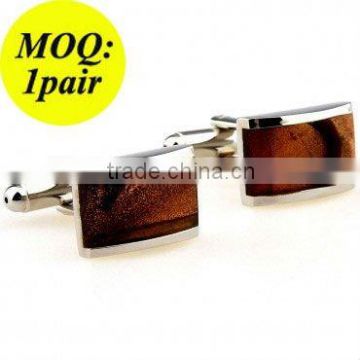 Fashion Stainless Steel Structure Emerald Cufflinks