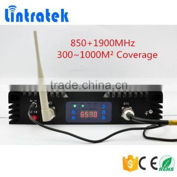 300~1000sqm coverage 850/1900 repeater dual band mobile signal booster