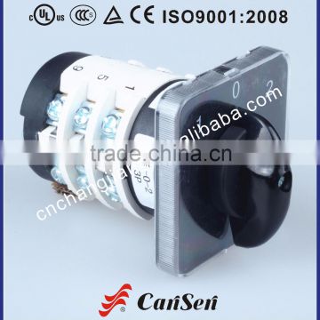 Cansen switch LW31-20 1-0-2 3Pole rotary cam switch control switchgear motor change the main circuit and the auxiliary circuit