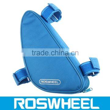 Wholesale high quality Triangle Bicycle Frame Bag with 4 Reflective Strip tied on the top tube 12657 triangle shaped bag