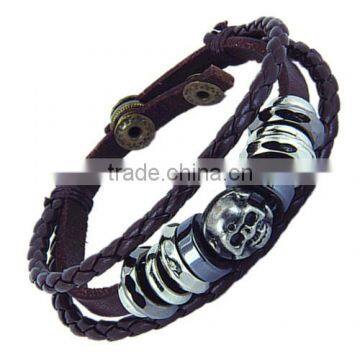 Factory sale charm leather strap bracelet