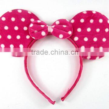 Mickey or Minnie mouse ears headband with bow tie