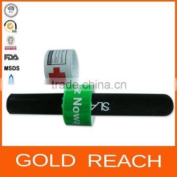 Reflective plastic armband/snap armband /slap bracelets