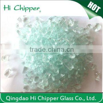 Clear tempered fire pit glass chips