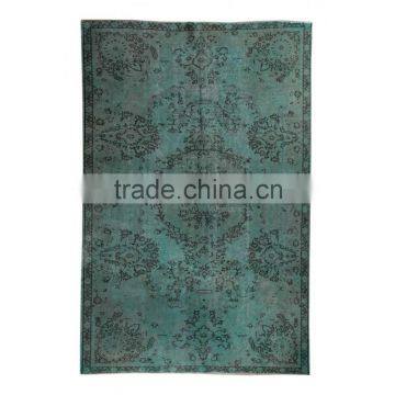 Handmade Turkish Carpet - Light Green Over-dyed Rug (8,4 x 5,7 feet)