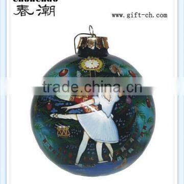 2015 christmas new style inside painted glass ornamnets ball