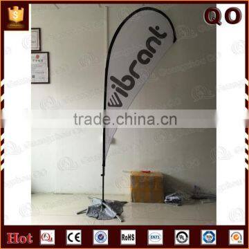 2016 cheap outdoor advertising banner beach feather flag