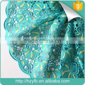 Nigerian popular water soluble embroidery fabric / new african lace fabrics / cord guipure fabric for big party