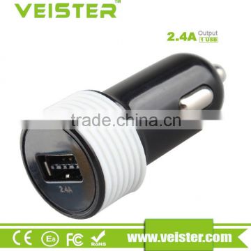 Veister Veister Factory Wholesale Portable Micro 1 Port USB Car Charger 5V 2.4A