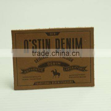 Custom jeans pu label and jeans leather patch labels