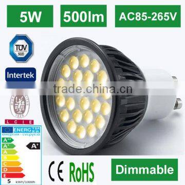 5W GU10 /g5.3 SMD led spotlight dimmable led sport light cool white