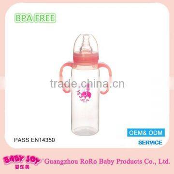 Best sale good quality factory price no BPA standard neck plastic biberon baby bottle wholesale