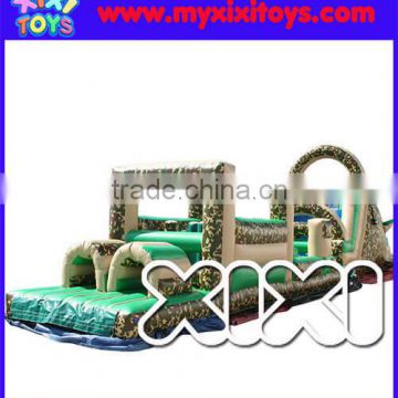 2015 XIXI TOYS cheap army inflatable obstacle course for kids