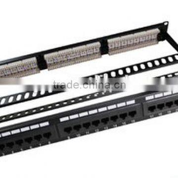 19" 1U 24-port STP Cat6a Blank Patch Panel,