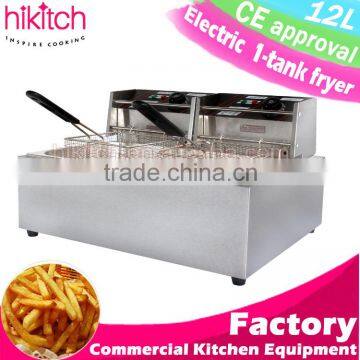 Commercial kitchen ware churros cooker single tank take out oil fryer