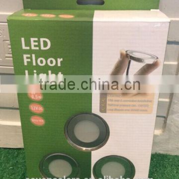 6 pack 9mm thick ip67 china 12v led deck lighting/steplight/waterproof deck light(SC-6*B101B-SET)