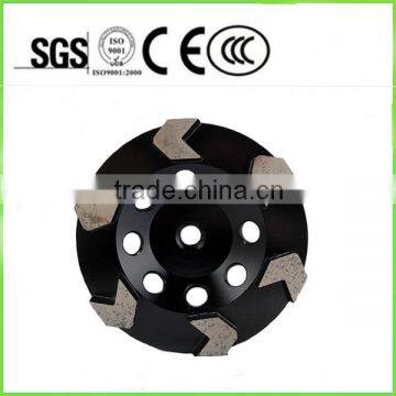 7inch 5/8"-11 with six arrow segments diamond grinding wheels meal cutting wheel for concrete