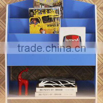 Wooden Library Bookshelf Children Bookcase Kids Home Furniture Decorative Shelf photo-3