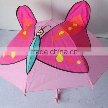 auto open straight cartoon kid's umbrella