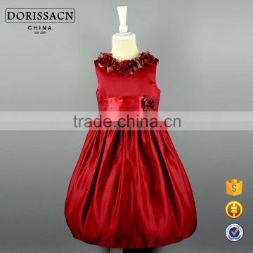 red children dress with boutique flower decoration OEM/ODM children summer dress wholesale children party dress