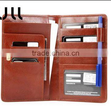 men real leather rfid passport wallet for travel