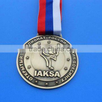 ribbon taekondo medal with logo embossed