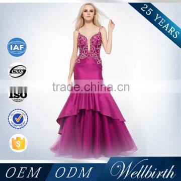 Newest Simple Extra Long Purple Wedding Dress photo-5