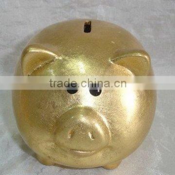 ceramic gloden pig money bank