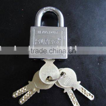 small corner iron padlock with computer key