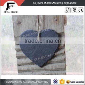 Hot sale Heart shape slate stone cute wedding crafts