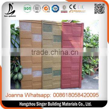 Zinc Supplier Green Unfade Durability Stone Coated Metal Roof Tile in Zhejiang