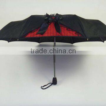 Hot Lady Folding Umbrella with a nice bowknot