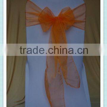 YHS#16 organza polyester banquet wedding wholesale chair cover sash