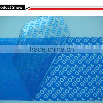 Bule Partial transfer Security VOID label Material High Residue Tamper Evident Material