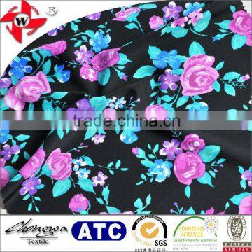 stretch dry fit printing flowers muslim dress fabric