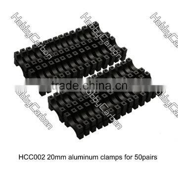 HCC002 Black Anodized Aluminum Movable Tube Clamps for M3 Round Tube/Pipe