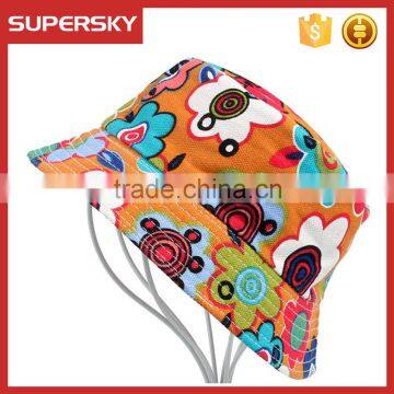 A-1308 Outdoor Funny Kids Bucket Cap Kids Floral Bucket Hat Children Sun Bucket Hat