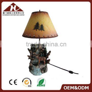 resin craft led table lamp in the shape of deer