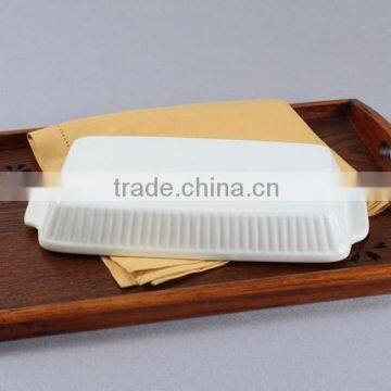 Eco Friendly Porcelain Bakeware Pizza Baking Tray in Rectangle photo-3