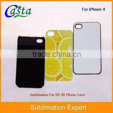 Factory price Blank Sublimation Cell Phone Case Sublimation phone holster 2D protective case for iPhone 4