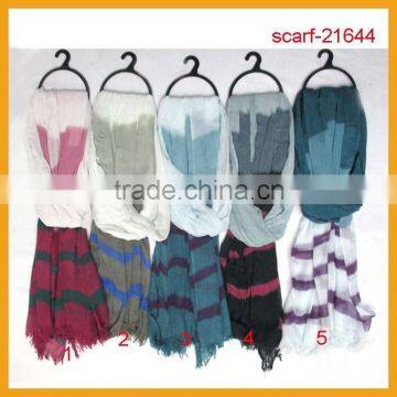 fashion long scarf, long stripe scarf wholesale,modal scarf