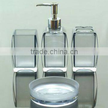 Square Soap Dish Dispenser Tumbler Toothbrush Holder