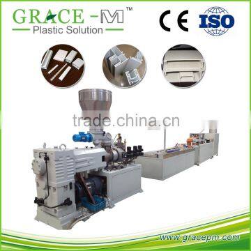 High efficiency pvc profile plastic extruder machine