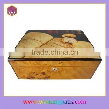 Lacquered Cigar Boxes Cases Wood Design With Inner Cigar Tray photo-6