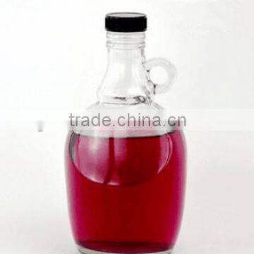 1L round california glass red wine bottle with screw cap and small ear handle wholesale
