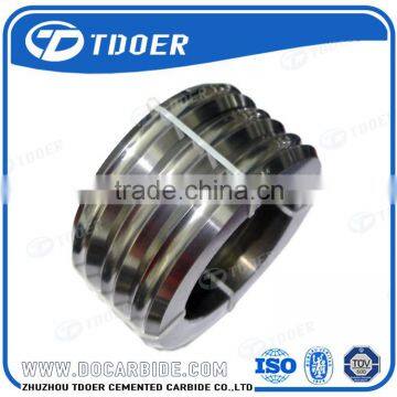 Solid carbide ribbing roller for rib wire