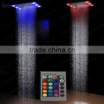 remote control led light showers rainfall shower head embedded ceiling bathroom accessories