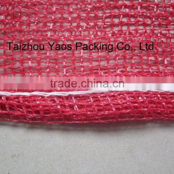 Red PP Leno Mesh Bag Plastic Plain Onions Bag Label Bag Logo Bag photo-4