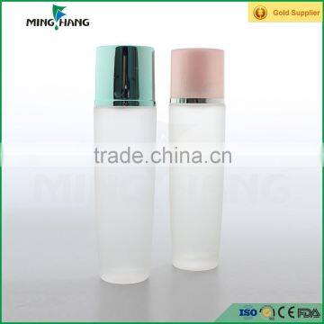 Hot sale cosmetic emulsion glass bottle 120ml with plastic cap