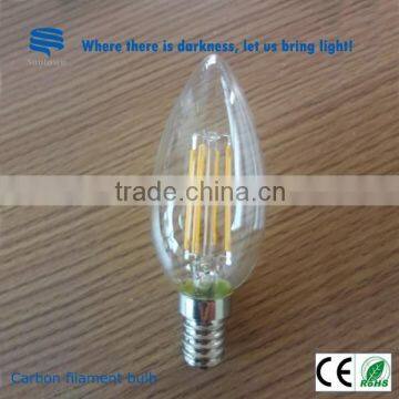 Soft light E27 led filament candle bulb